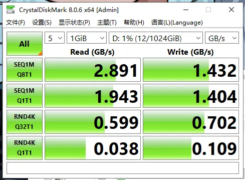 Windows Server 中的硬盘速度测试